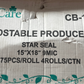 RL2-10 Compostable Produce Bag 15x18 9 mic 475/roll 4 rolls item#CB-151801S