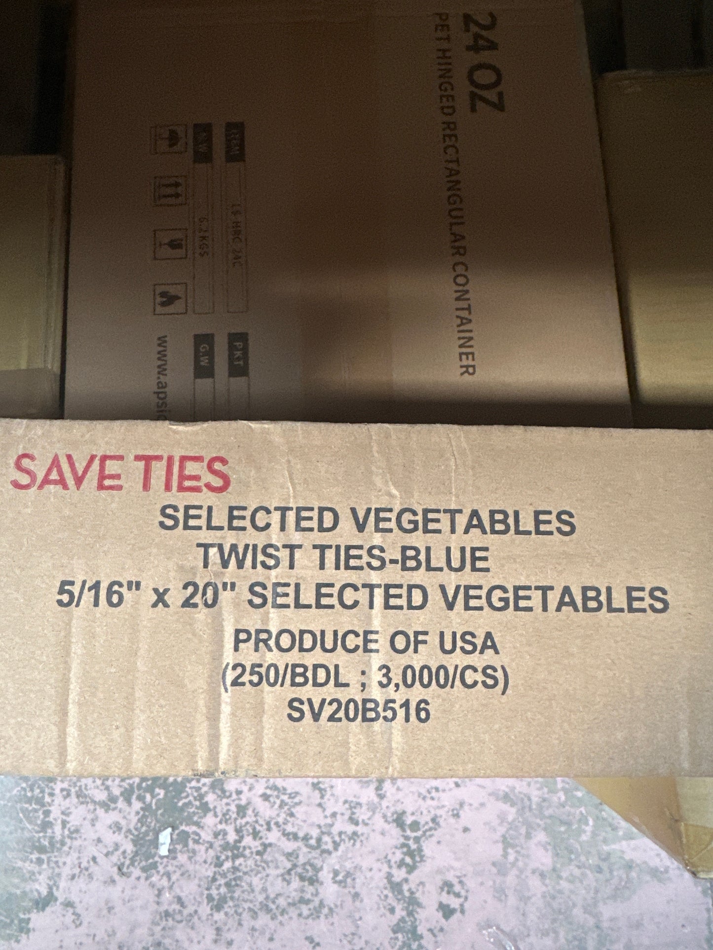 RL2-10 20 Inch Twist Ties Blue  3000/pcs