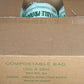 COMPOSTABLE BAG  15in X 20in NET WT. Ibs  GREEN 10MICS 6/300 (1800 BAGS)