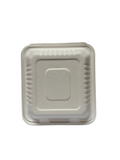 (333) Sugarcane White Hinged container 8x8 200pcs/case PFAS FREE