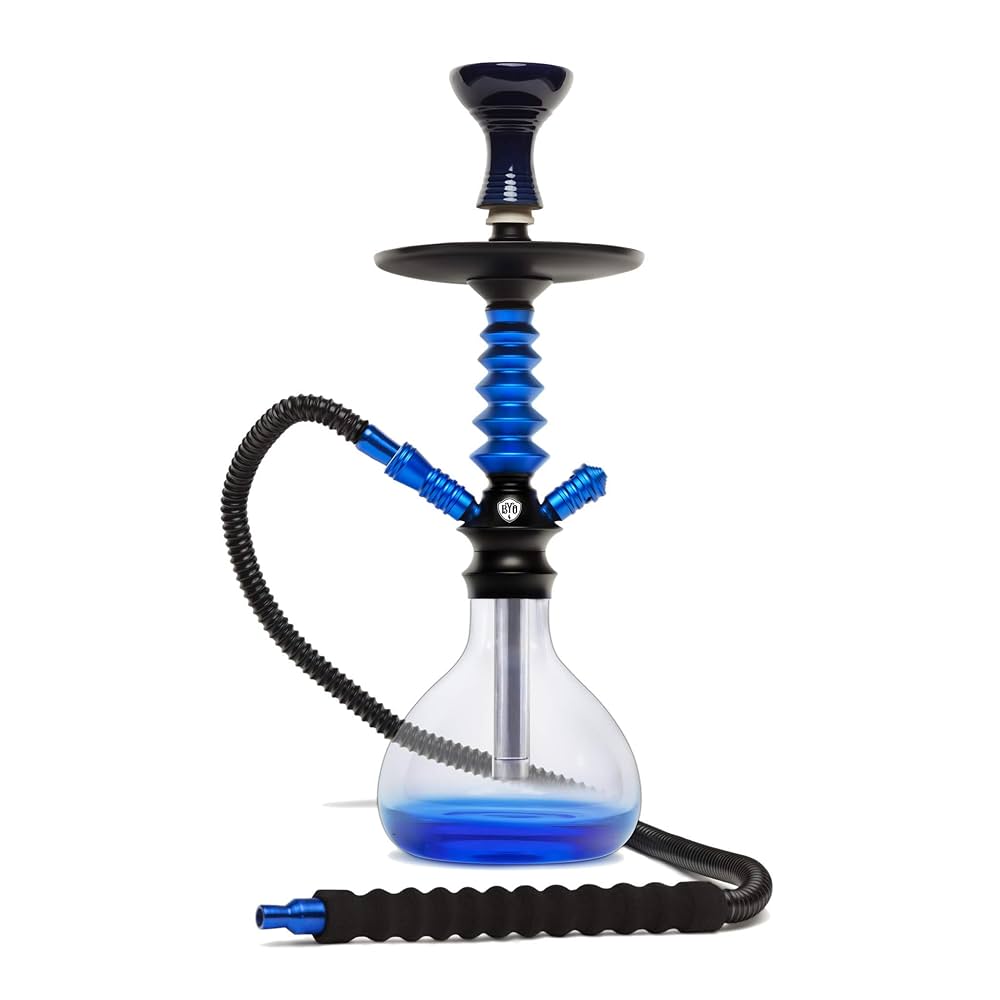 D-Hookah DH17 Modern Premium Hookah with Glass Base and Hose