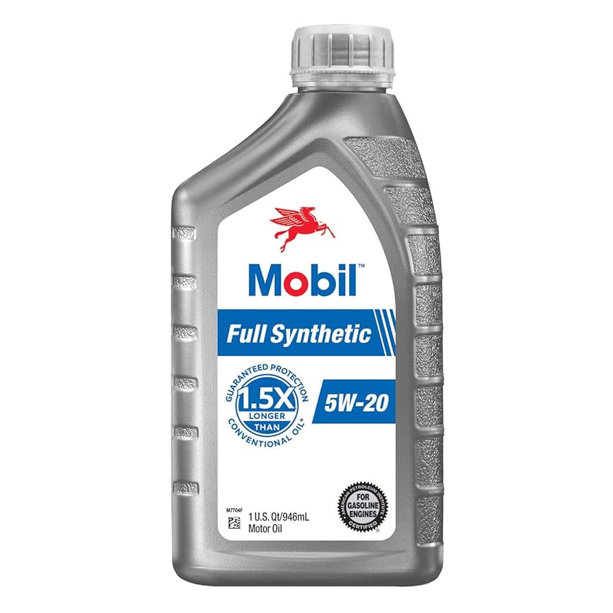 Mobil Full Synthetic 5W-20 Motor Oil 1 Quart Bottle – 6pcs/Carton for gasoline engines