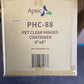 B7- PET Clear Hinged Container 8x8 200pcs Item# PHC-88