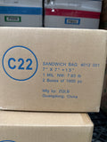 C22 FlipTop Sandwich bag 7x7+1.5, 1000pc/box*2 box/cs, NW7.93lbs