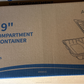 RL3-22 9x9 3 compartment Clear Hinged Container 150pcs Item# PP993C