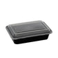 12oz Plastic Rectangle Container with Lid 150PCS
