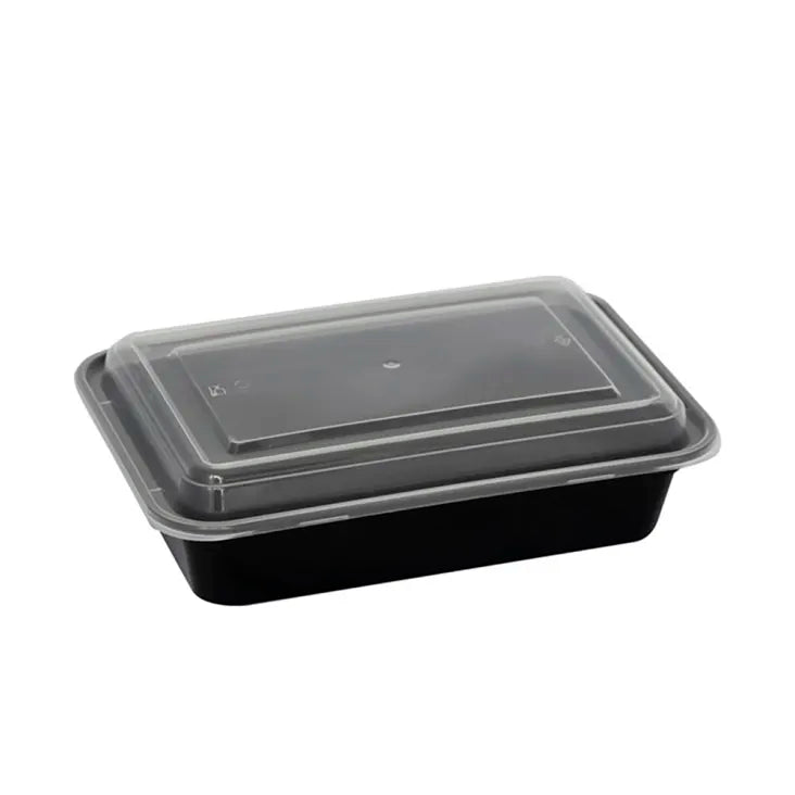 12oz Plastic Rectangle Container with Lid 150PCS