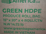 15”x20” Folded Produce Well Bags 4 Roll/case