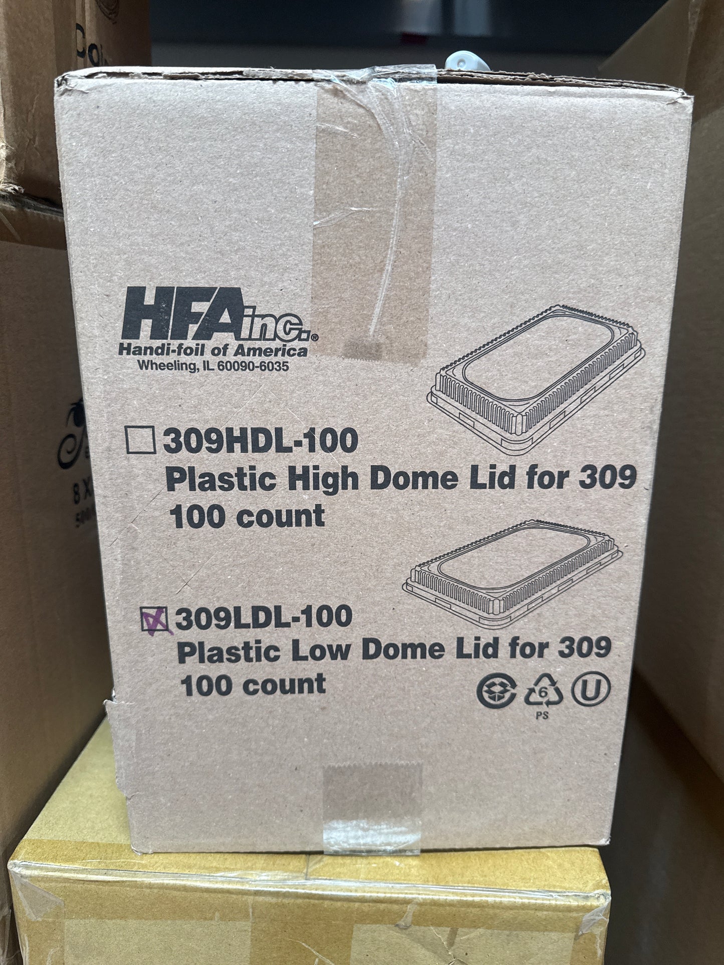 RL1-1 Plastic Low Dome Lid 100PCS Item#309HDL-100