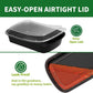 12oz Plastic Rectangle Container with Lid 150PCS