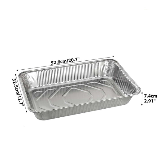 Full size deep aluminum pan 120G heavy duty disposable catering tray