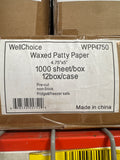 RL5-34 4.75x5 Waxed patty paper 1000pcs12box