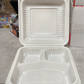 RL3-22 8x8 3 compartment microwavable Hinged Container 150/pcs   C1020
