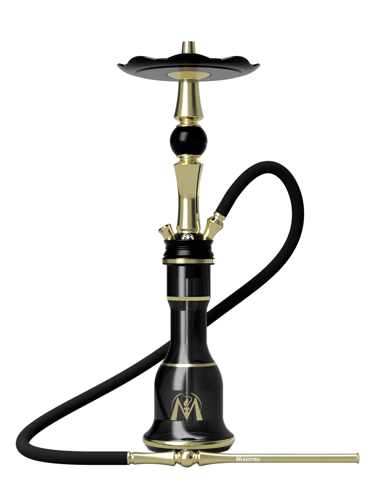 MAESTRO HOOKAH A1 GOLD premium luxury shisha hookah with black and gold finish