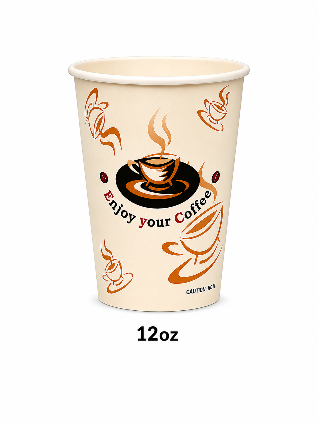 E1- 12oz Coffee Hot Cups Printed 1000pcs