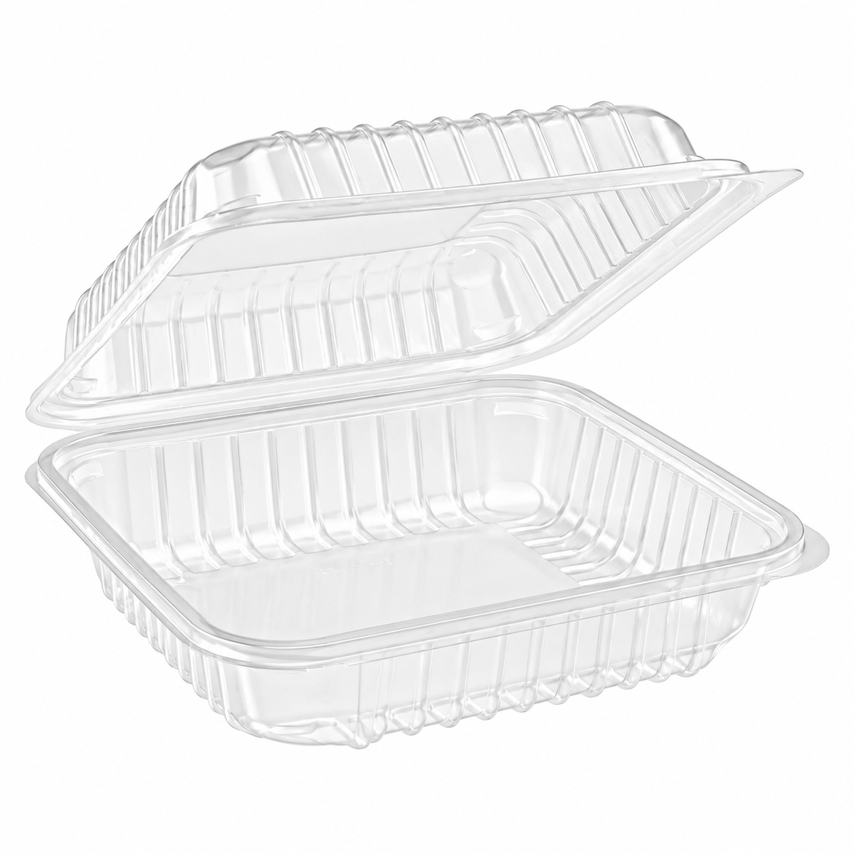 B6- 8x8 Clear Hinged Container 250pcs