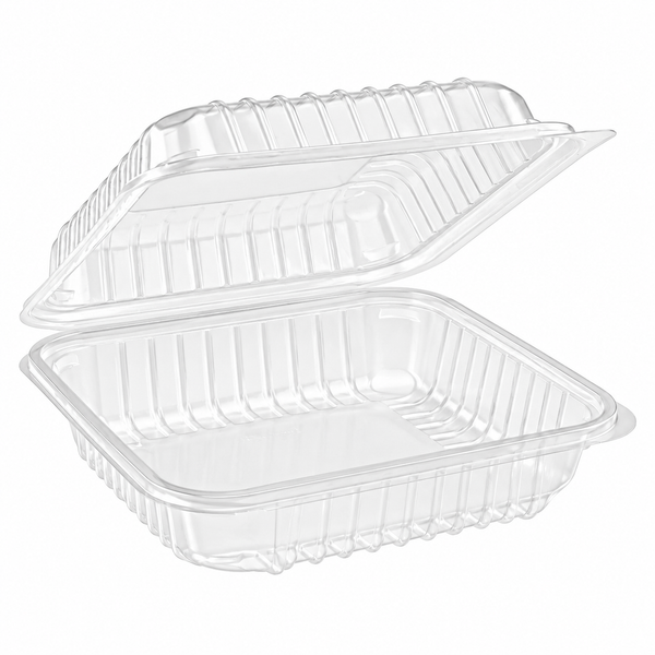 B6- 8x8 Clear Hinged Container 250pcs