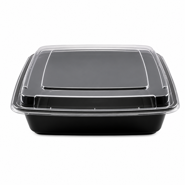 C3- 48oz Square Combo Container Black Base 150pcs