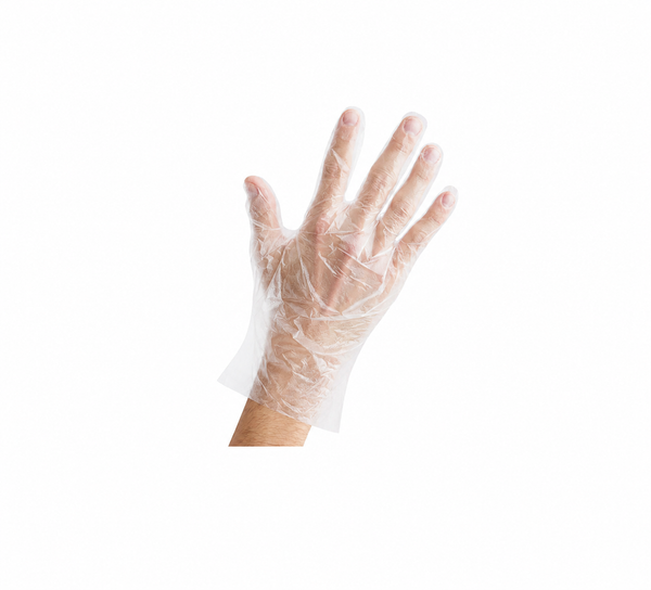 Disposable Clear Poly Gloves 500pcs per 1 case Large 20/case
