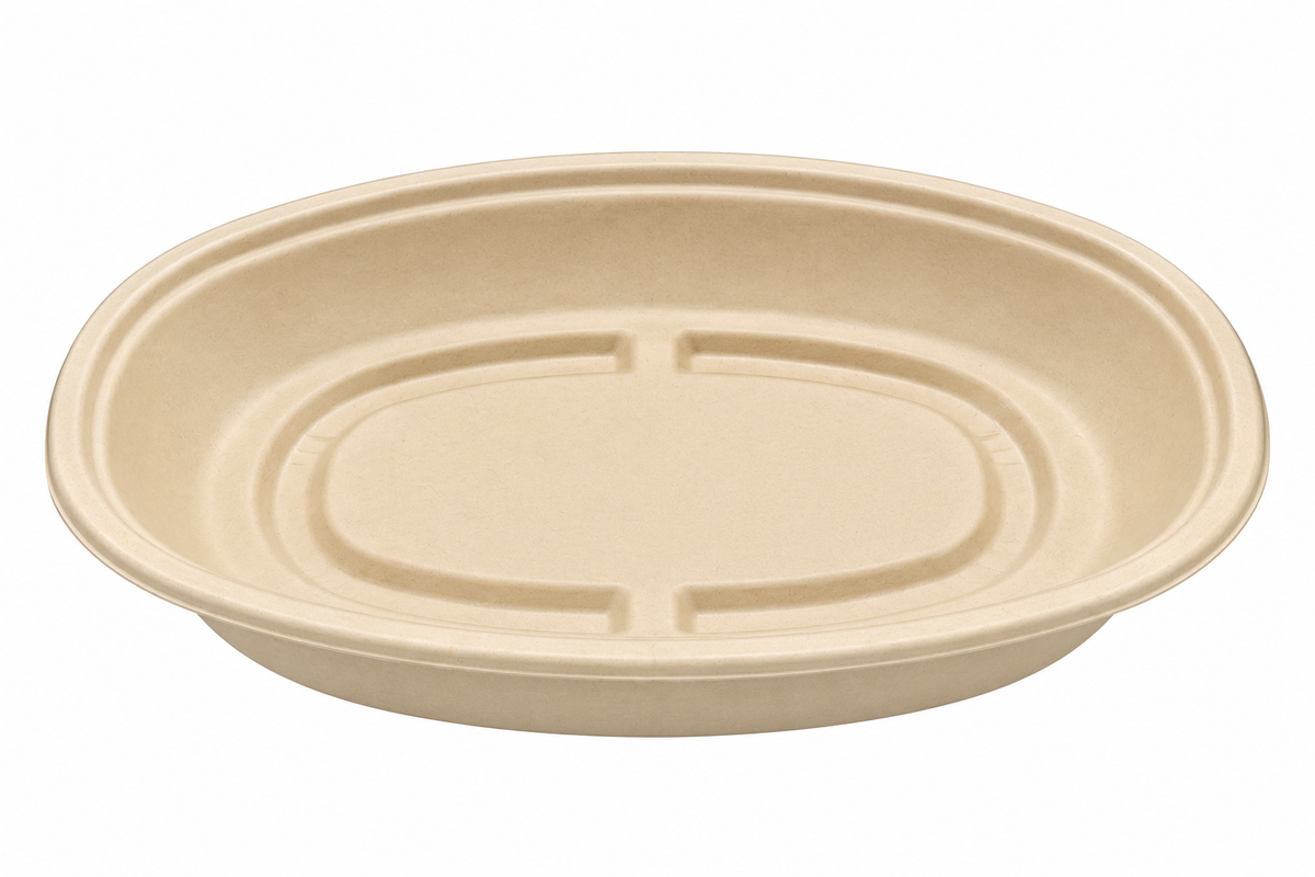 16oz Pulp Fiber Kraft Oval 300pcs/Case