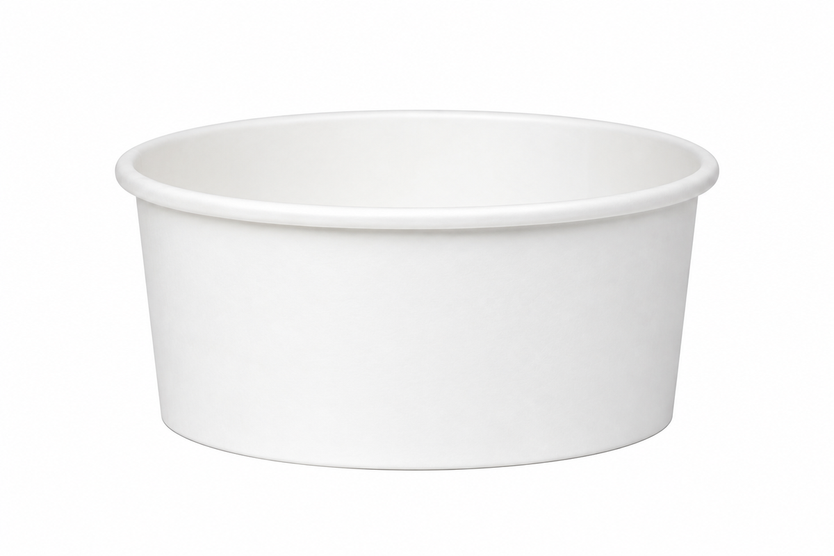 16 oz Paper Food Containers White 1000pcs