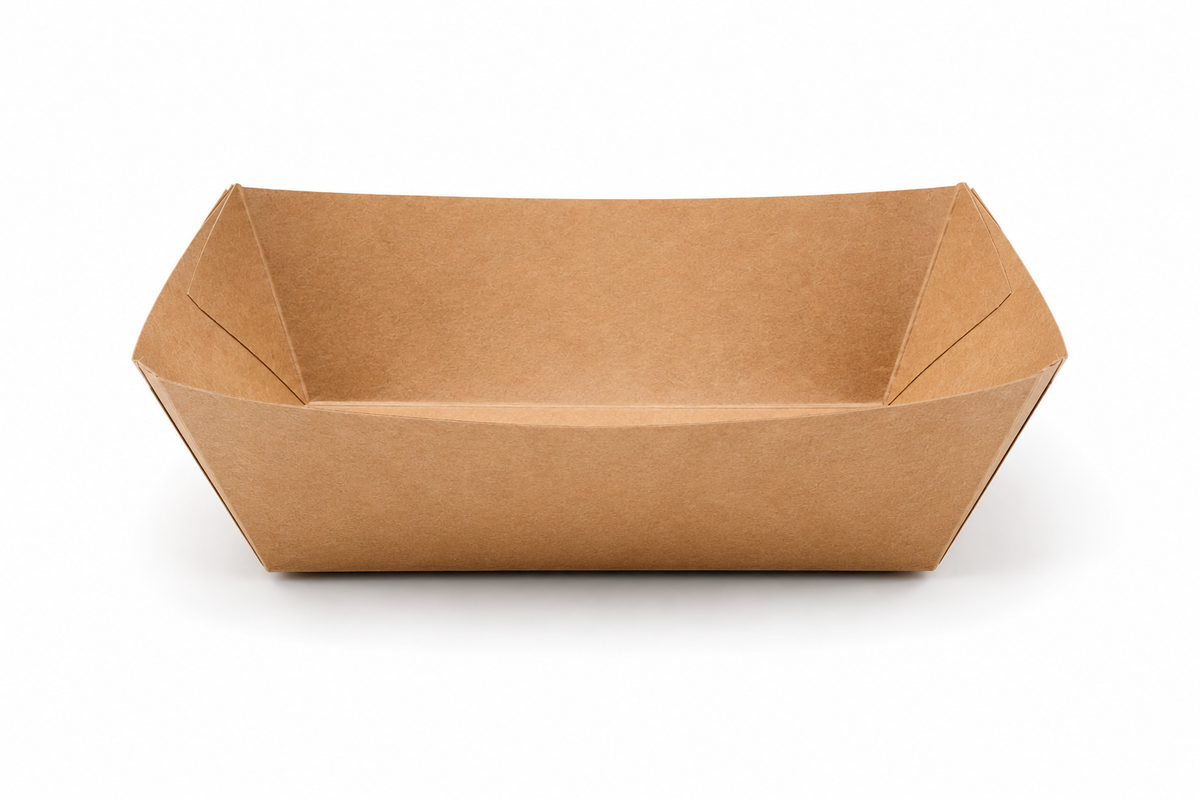 D3 - 1 LB Kraft Food Tray 1000pcs
