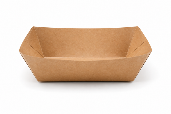 D3 - 1lb Kraft Boat Tray 1000 pcs