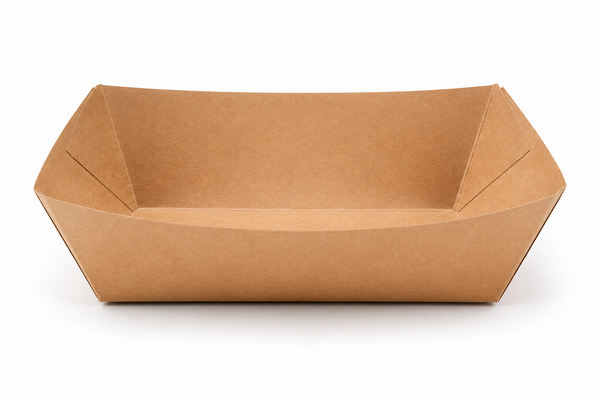2 LB Kraft Food Tray - Leak Resistant & Takeout Friendly - 1000 Count