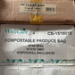 RL2-10 Compostable Produce Bag 15x18 9 mic 475/roll 4 rolls item#CB-151801S