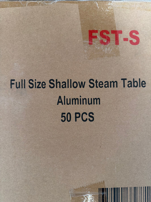 Full Size Shallow Steam Table Aluminum 50 PCS
