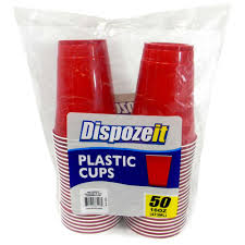 DISPOZEIT PLASTIC CUP 16 OZ 50 CT RED COMPARES TO SOLO