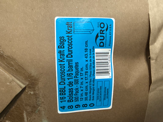 1/6 BBL Duroscot Kraft Bags