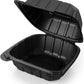 RL2-15 6x6 Black Hinged Containers Microwaveable 250PCS