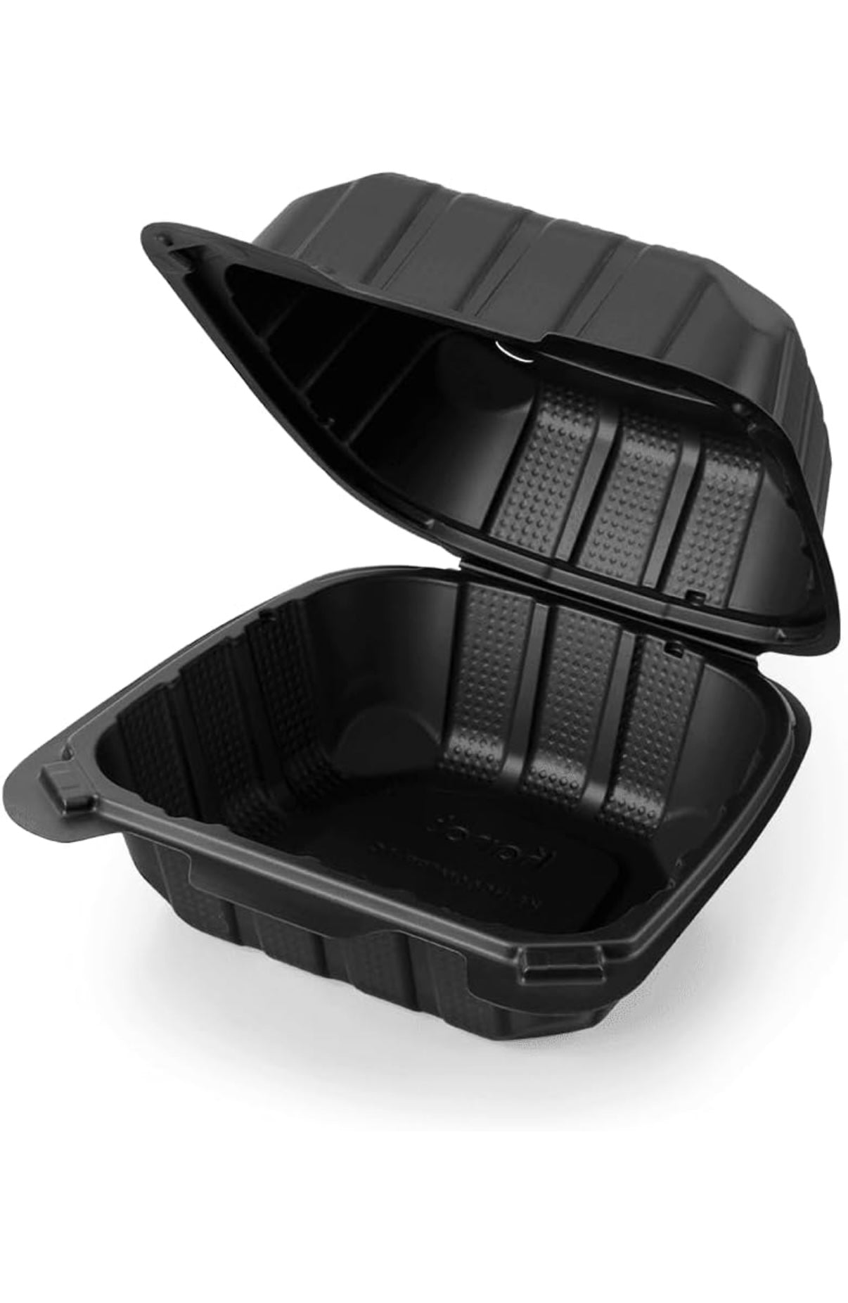 RL2-15 6x6 Black Hinged Containers Microwaveable 250PCS