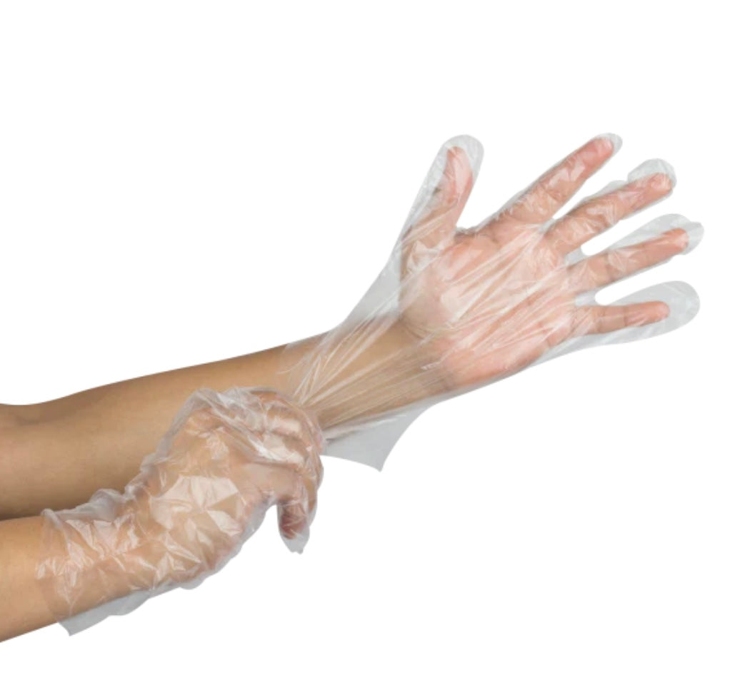 D1 - Clear Poly Glove Color 500pcs 20boxes
