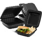 RL2-16 8x8 Black Hinged Container one compartment 150PCS   A1012