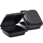 RL2-16 8x8 Black Hinged Container one compartment 150PCS   A1012