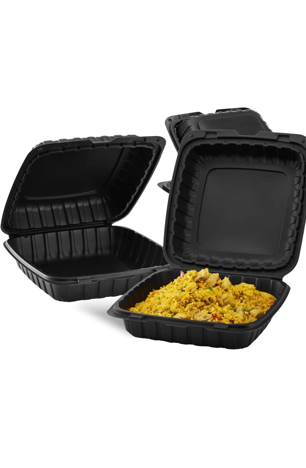 RL2-16 9x9 Black Hinged Container 150PCS  A1009