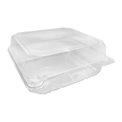 B7- PET Clear Hinged Container 8x8 200pcs Item# PHC-88