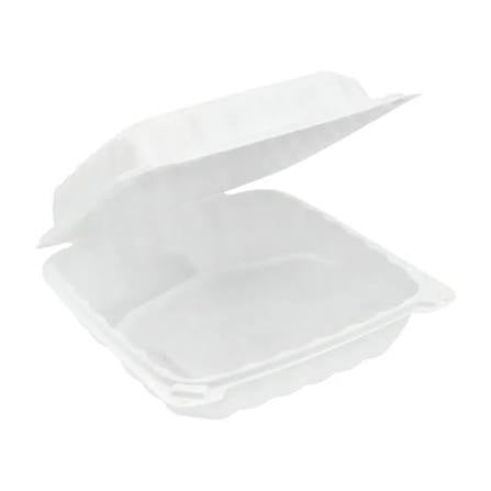 C5- 8x8 3-Comp Ivory Hinged Container 150PCS MFPP883