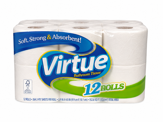 Bathroom Tissue Virtue Original 4/12pk