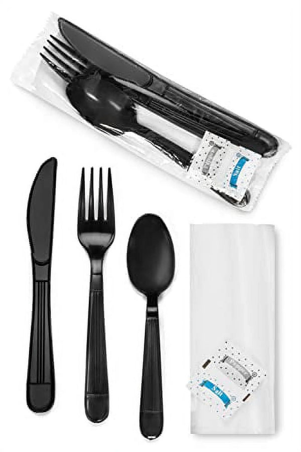 6 Piece Cutlery Set Black 250pcs