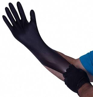 LifeGuard Black Nitrile 5.5 mil Disposable Medical and Industrial Gloves X-Large Latex-Free Powder-Free