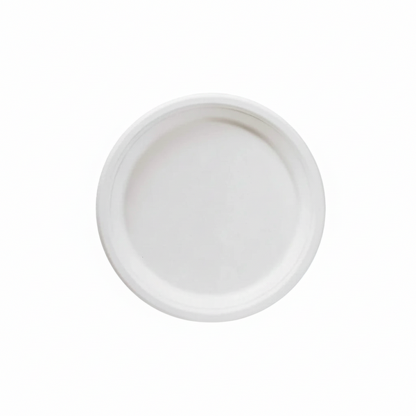 6” Sugarcane Round Plates White 1000pcs