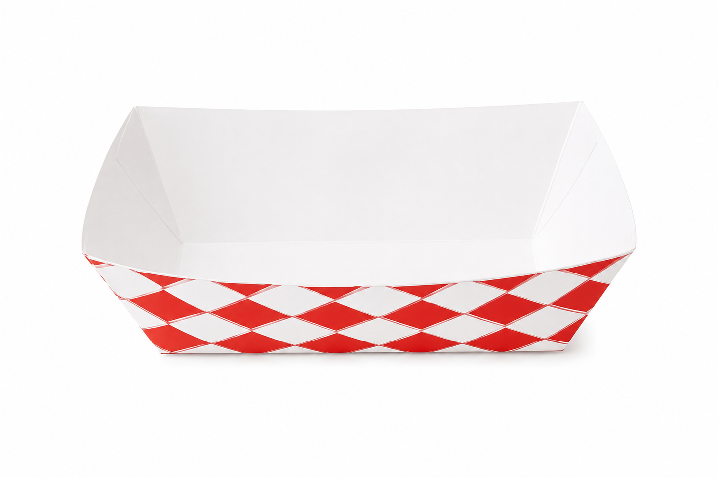 1 LB 3.8"*2.2"*1.7" White/Red Food Tray 1000 Count