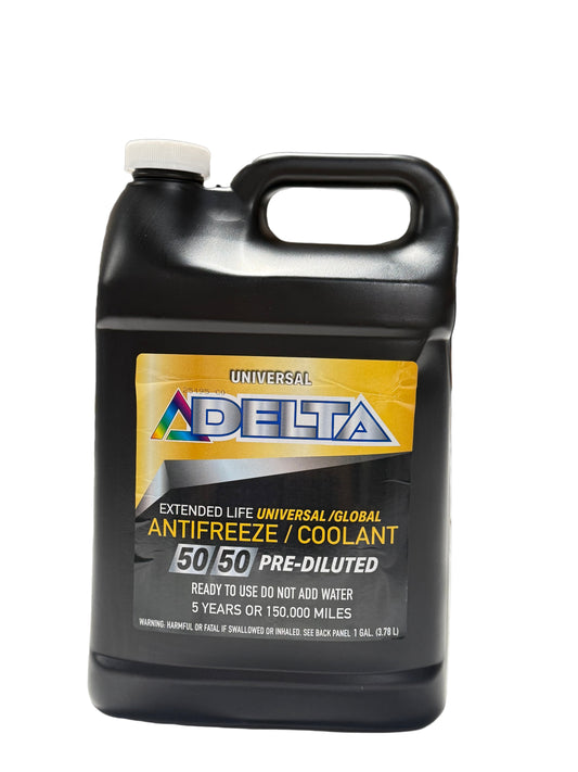 Delta Yellow Universal Antifreeze Coolant 50/50 1 Gallon – 6 Pack