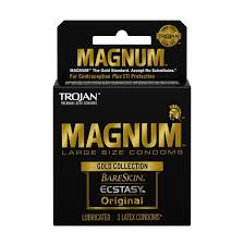 TROJAN CONDOMS 3 CT MAGNUM GOLD COLLECTION