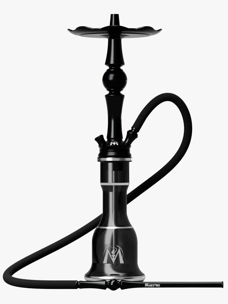 Maestro Hookah A1 Black modern shisha set with sleek matte design