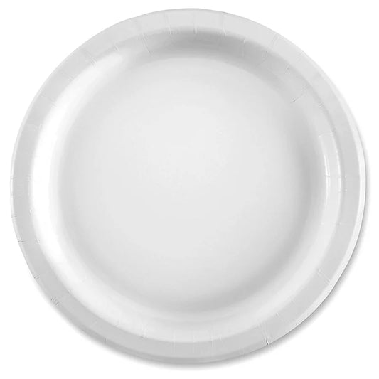 Ri-Pac 7 inch heavy duty white plastic disposable plate
