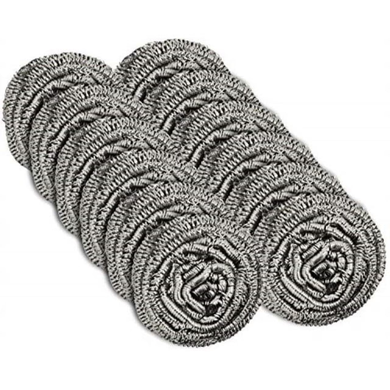 Heavy Duty Stainless Steel Scrubbers 12 Pack for Kitchen and Grill Cleaning